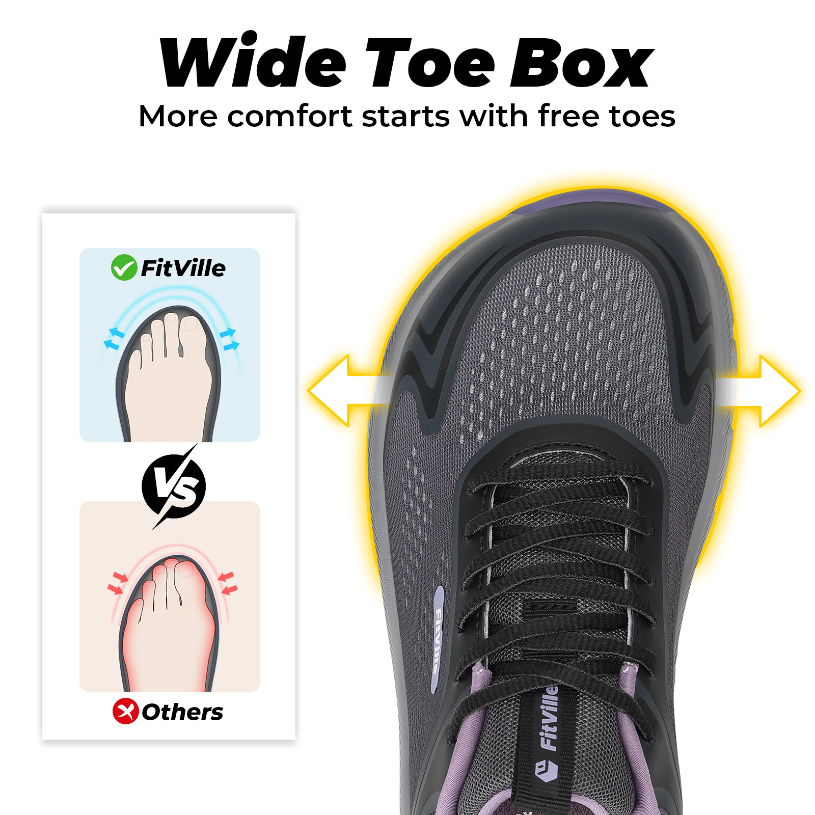Fitville Women's Sports Shoes  - đánh giá và giá Wide Toe Box Running Sneakers