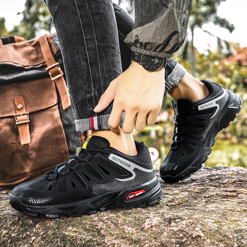 Men‘s Hiking Shoes Lace-up Cli - đánh giá và giá Anti Slip Trail Running Sneakers