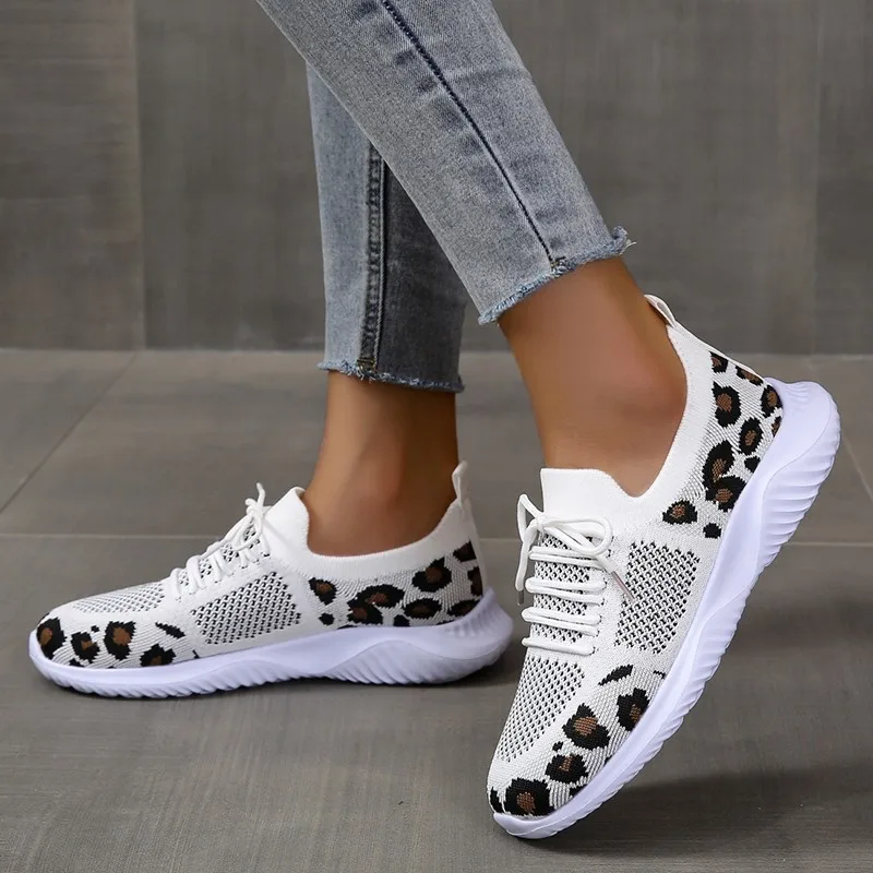 New Summer Women's Knitted Mes - đánh giá và giá Knit Fabric Lace Up Sneakers